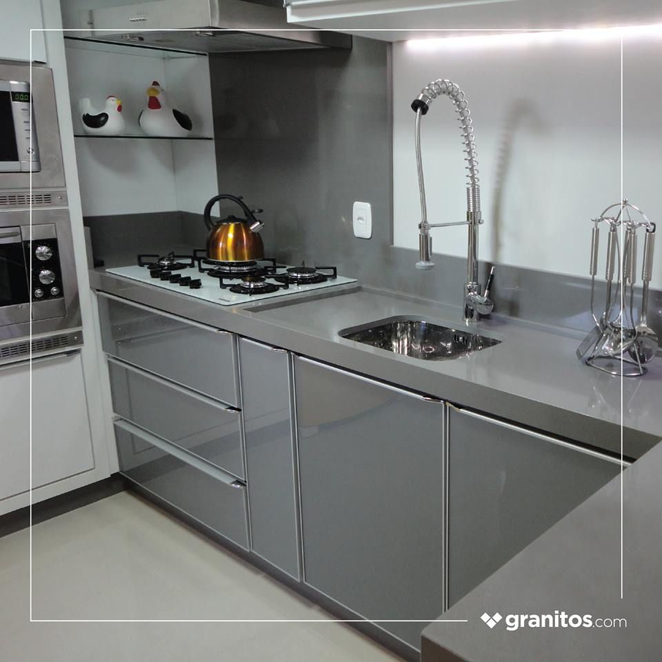 ideias de cozinha com bancada de silestone