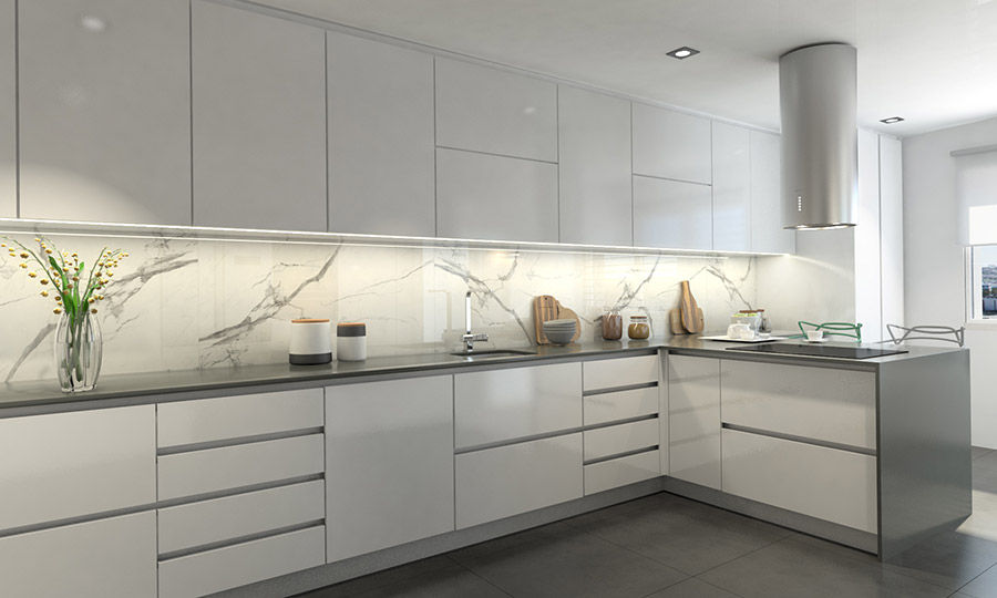 ideias de cozinha com bancada de silestone