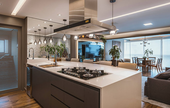 ideias de cozinha com ilha central pequena