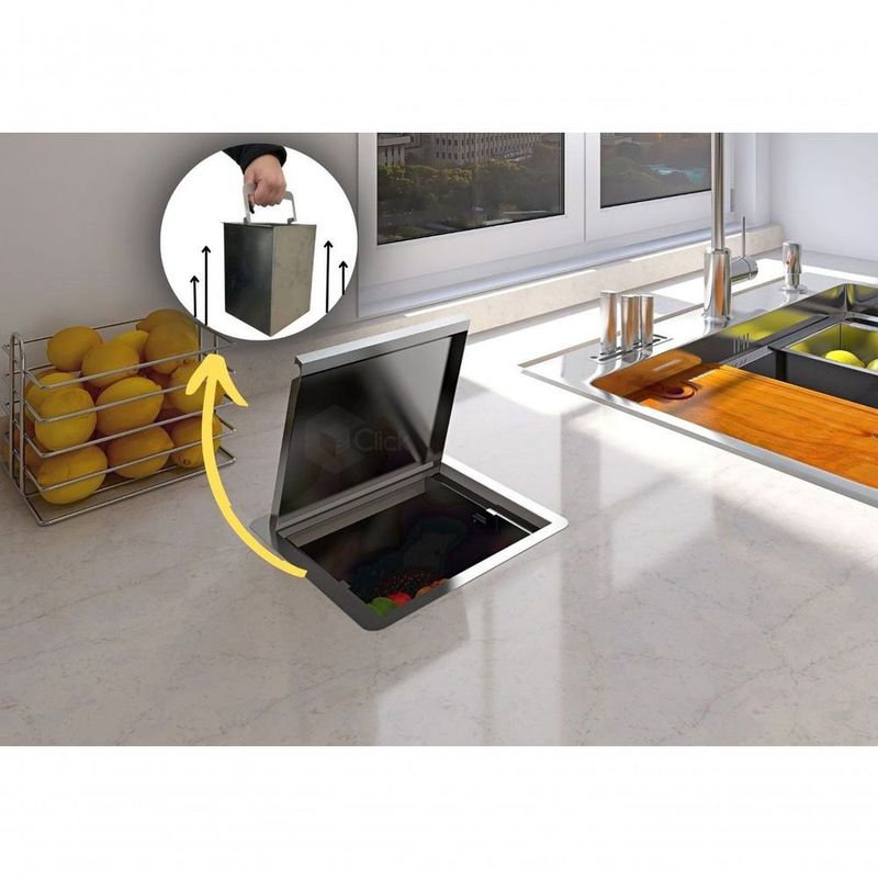 Lixeira de Embutir na Bancada vs. Armário: Qual a Melhor Opção para Você?