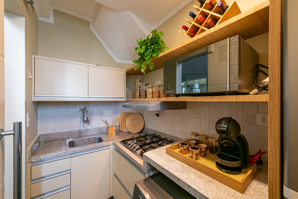 ideias de cozinha com pia de canto