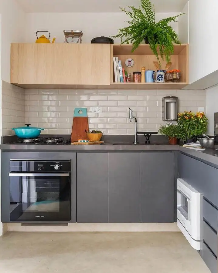 ideias de cozinha com pia de canto