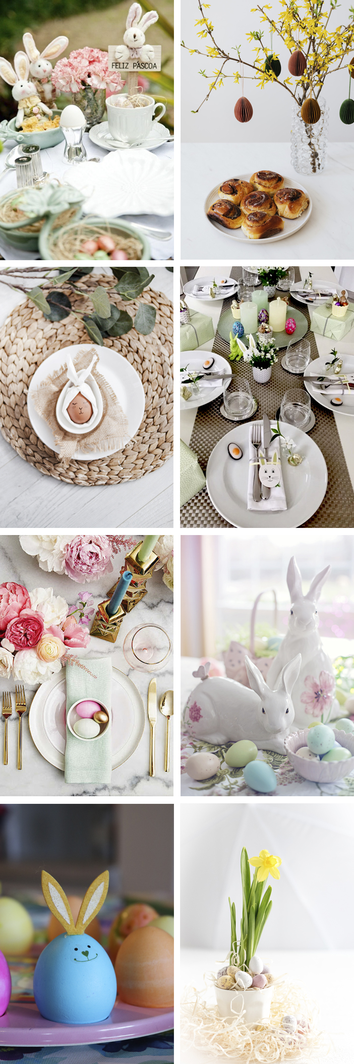 ideias de decoração de páscoa boho chic