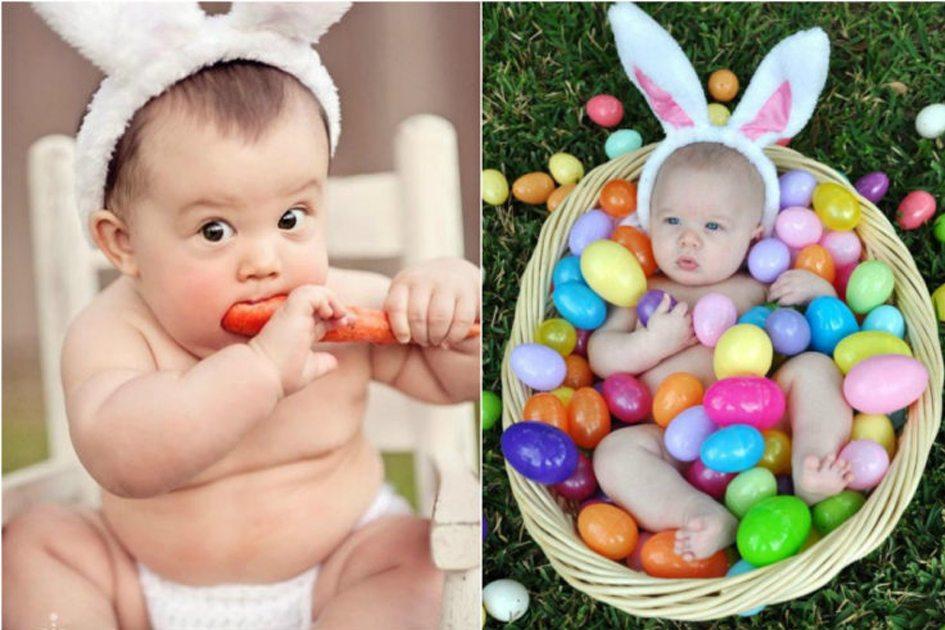 ideias de fotos de bebês para páscoa