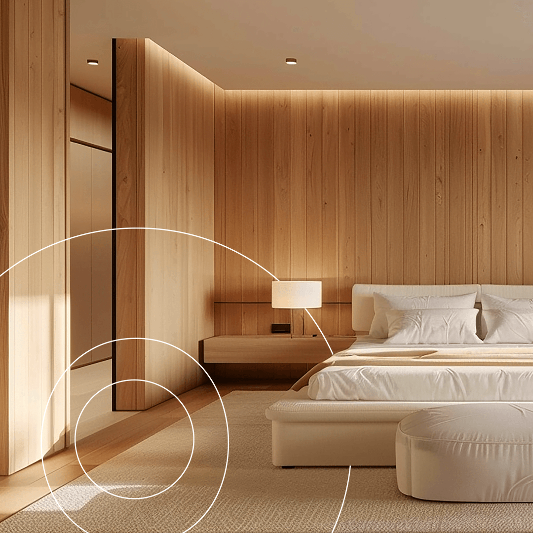 ideias de iluminação para quarto relaxante