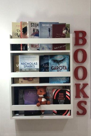 ideias de prateleiras para livros no quarto