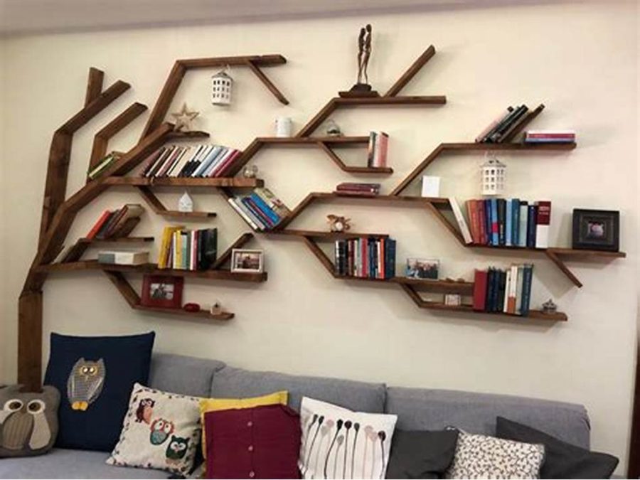 ideias criativas de prateleiras para livros no quarto pequeno