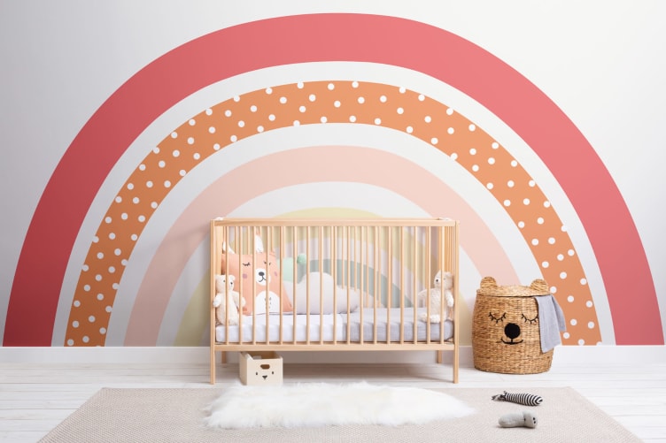 quarto de bebê arco-íris vs quarto de bebê nuvem