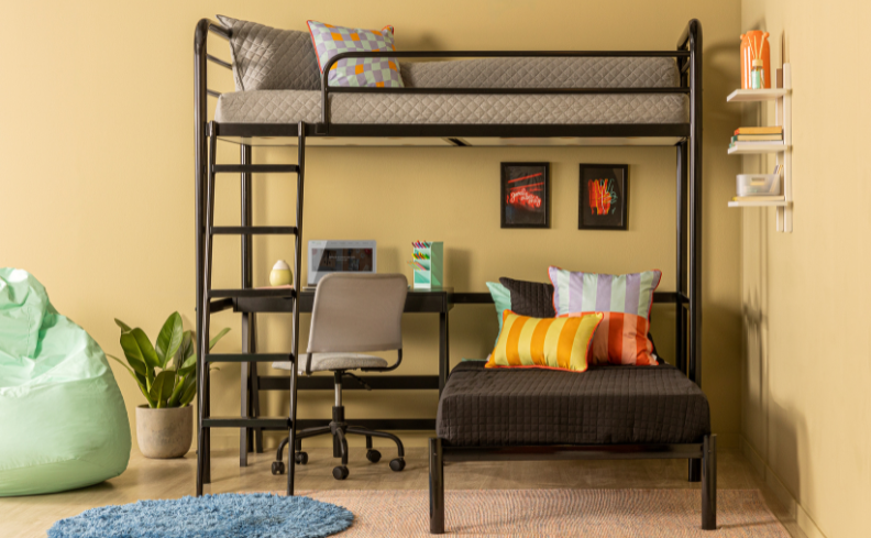 cama suspensa vs cama tradicional para quarto pequeno