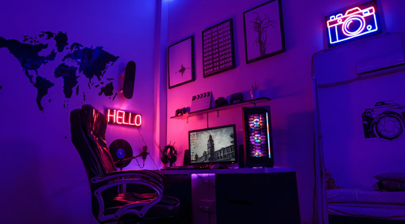 ideias criativas de quarto gamer com led para iniciantes