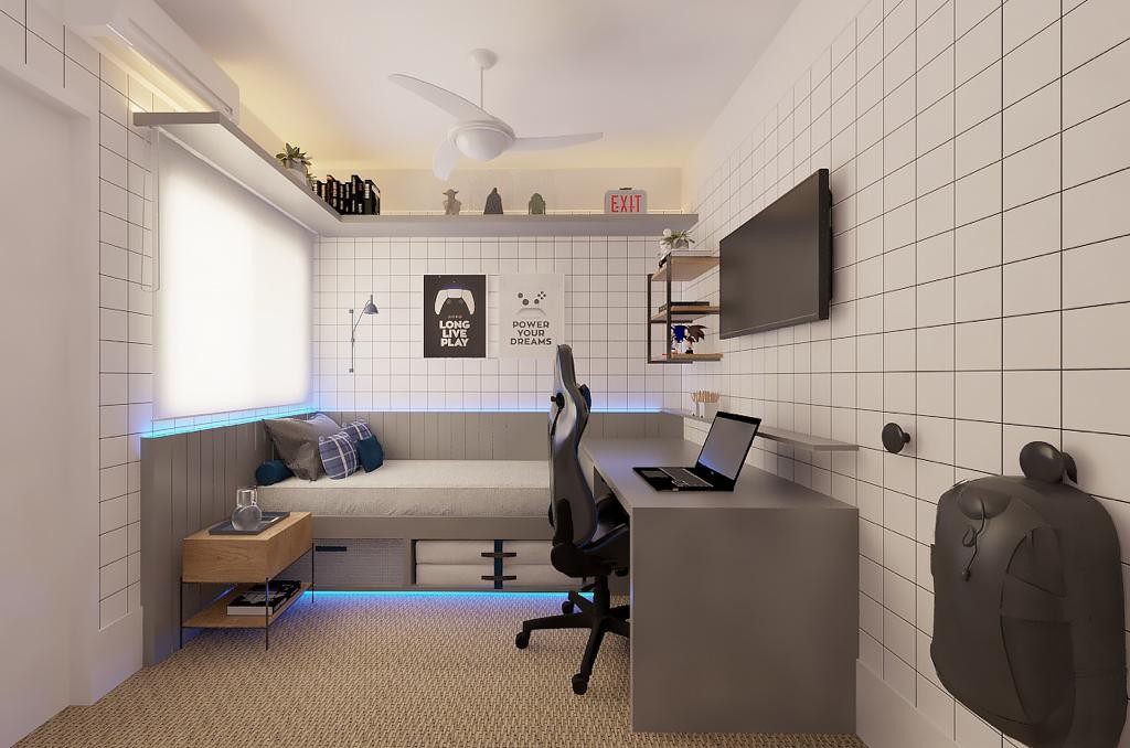 como instalar painel de led hexagonal no quarto gamer