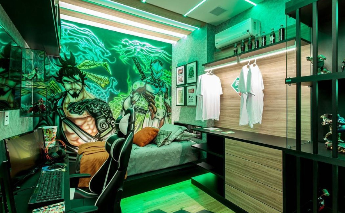 ideias criativas de quarto gamer com led para iniciantes