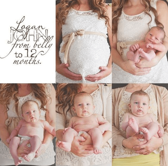 inspiração fotos bebê 1 mês com flores