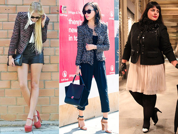 Jaqueta tweed de inverno