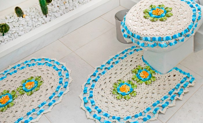 Os Melhores Barbantes para Jogo de Banheiro em Crochê