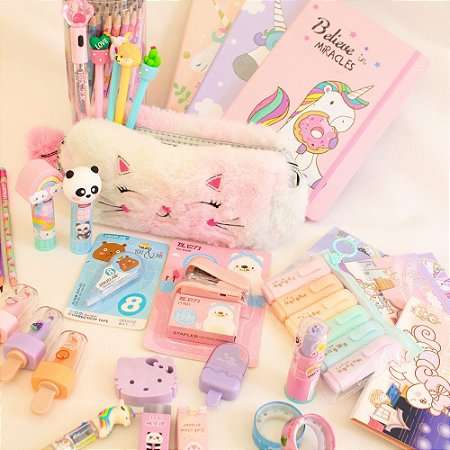 Dicas de organização com itens de papelaria kawaii