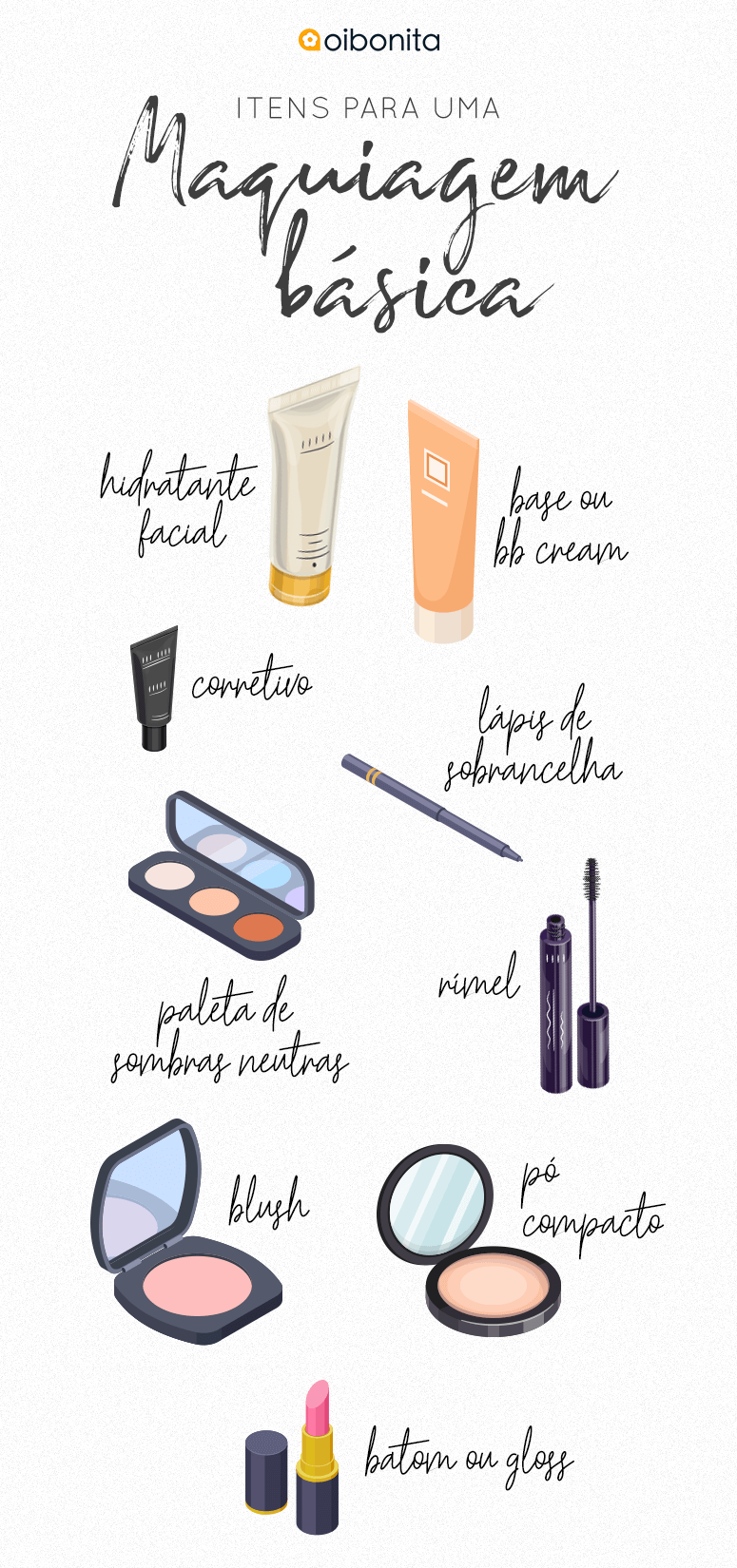 lista de produtos de maquiagem indispensáveis para iniciantes