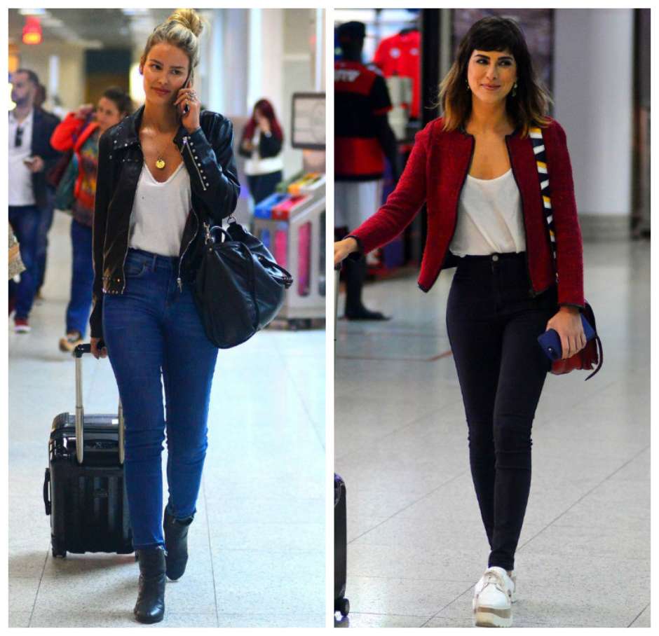 conjunto de moletom vs calça jogger para viajar de avião