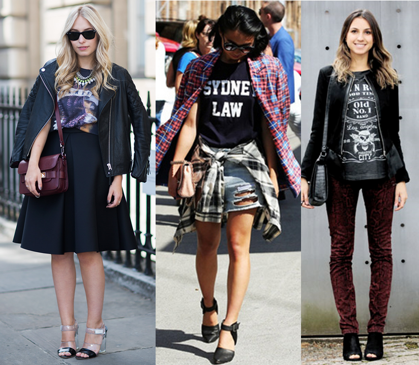 erros comuns ao montar look grunge com camiseta de banda