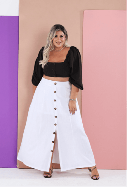 Tendências de saias com botões para o outono/inverno