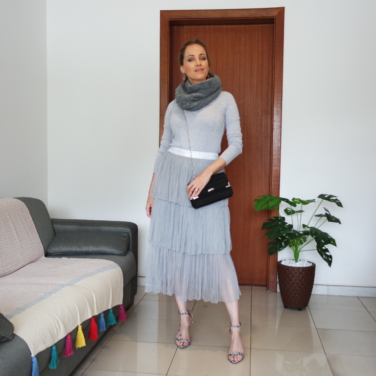 looks com saia de tule ou transparente
