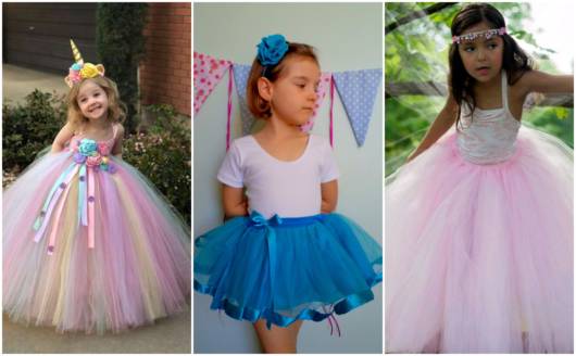 looks com saia de tule ou transparente