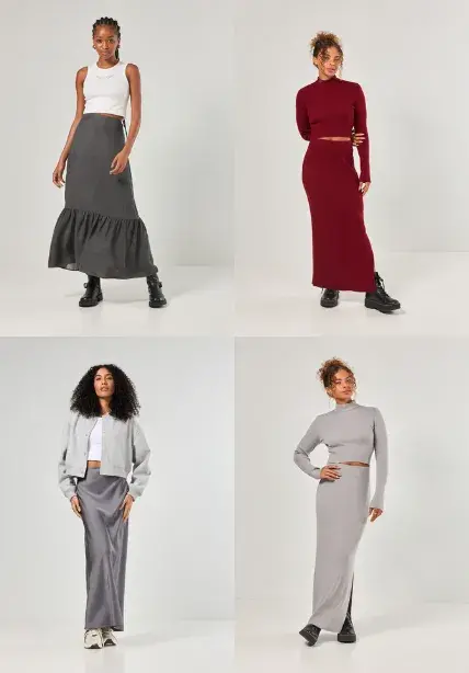 Tendências 2024/2025: Saia Longa e Cropped no Verão e Inverno