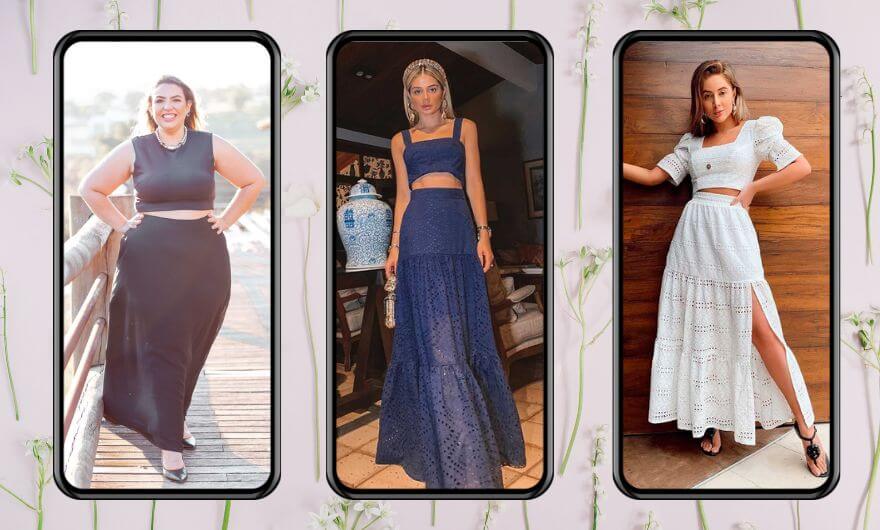 Guia Completo: Como Escolher o Cropped Ideal para Cada Tipo de Saia Longa