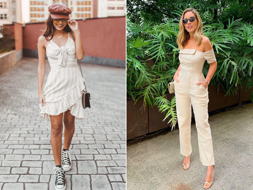 looks com vestido de linho fresco