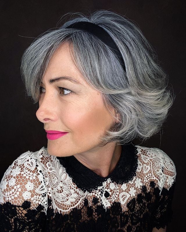 luzes mel em cabelo branco