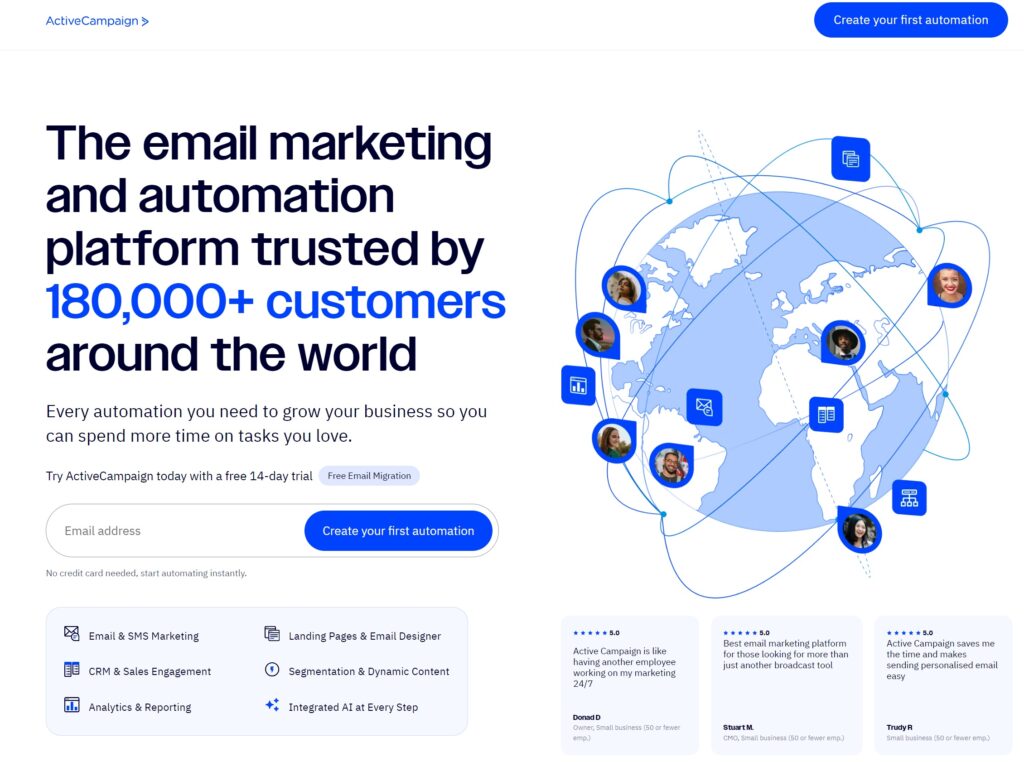 custo mensal mailchimp activecampaign
