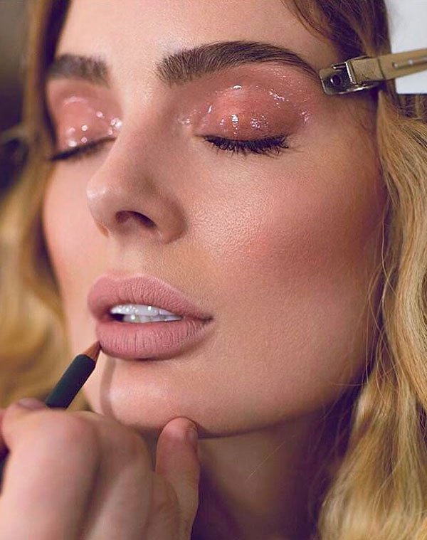 maquiagem lábios vinil