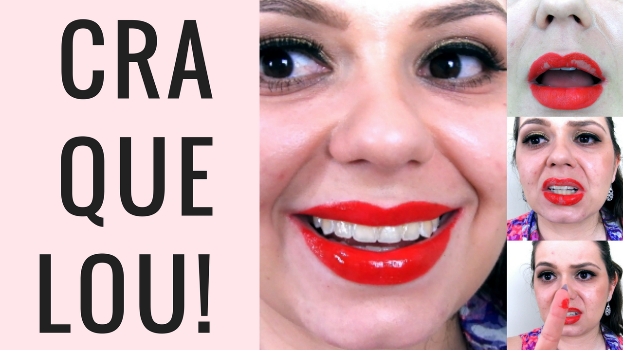 maquiagem com batom gloss (efeito vinil)