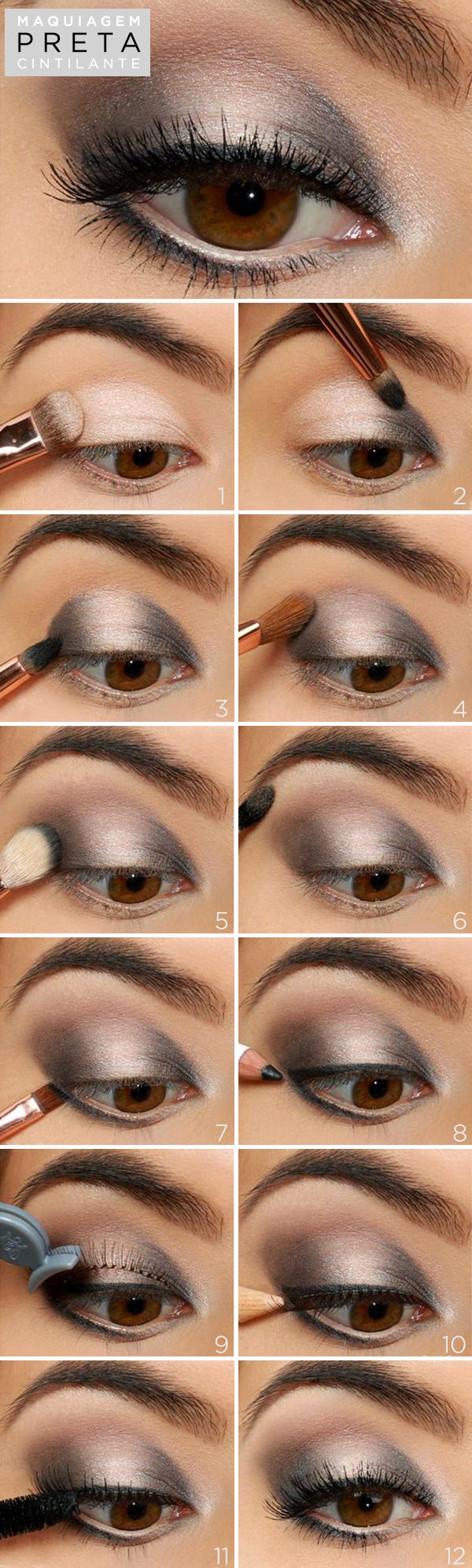 Maquiagem Preta E Marrom