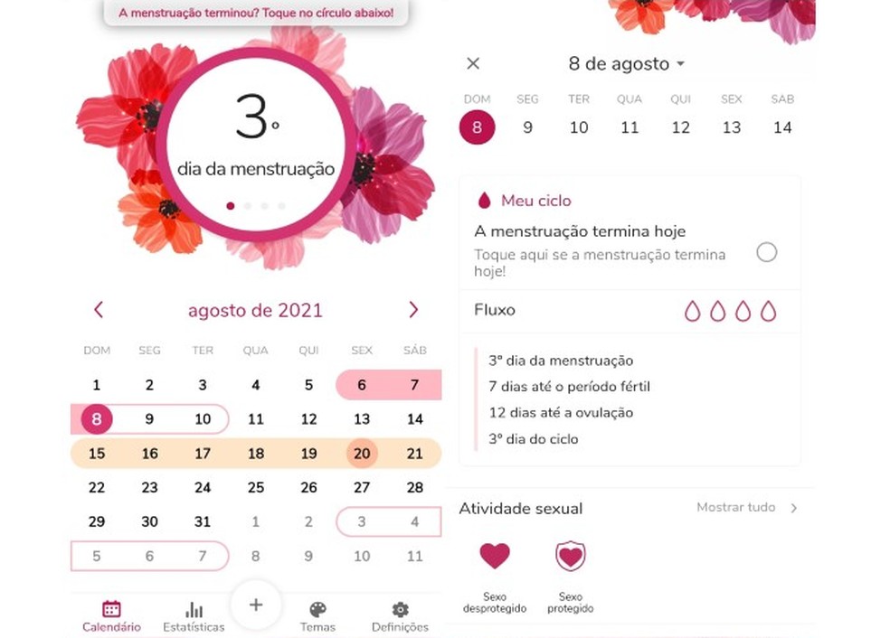 melhores aplicativos de rastreamento de ciclo menstrual
