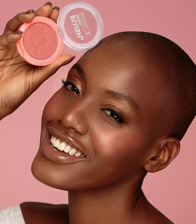 blush em pó para pele saudável