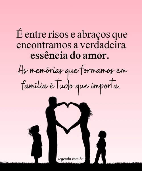 legendas curtas versus legendas profundas para família