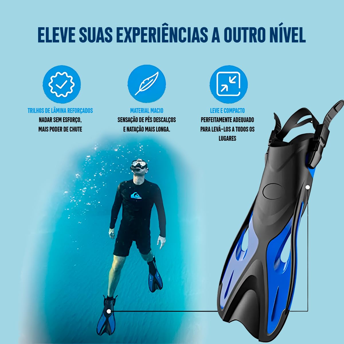 Como escolher a nadadeira ideal para natação