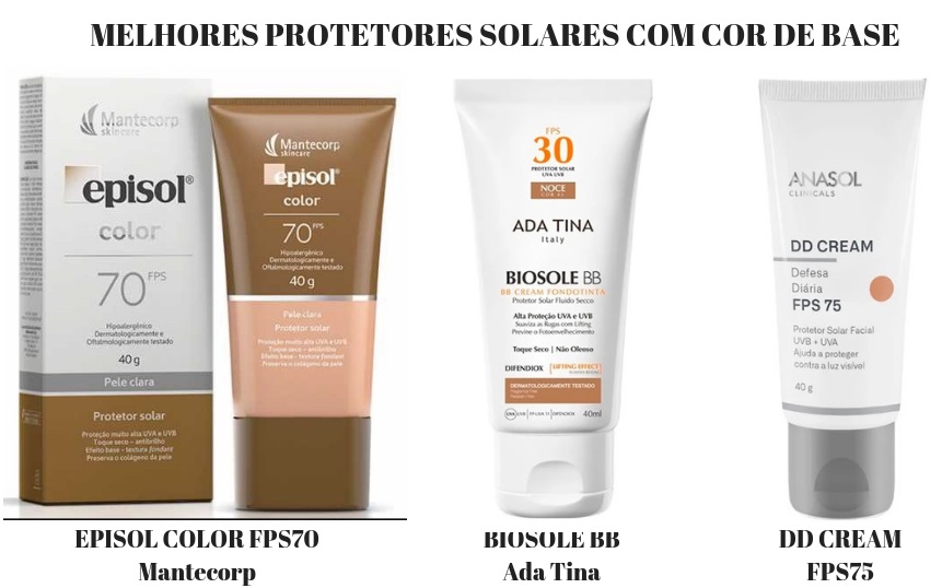 melhores protetores solares com cor para substituir a base