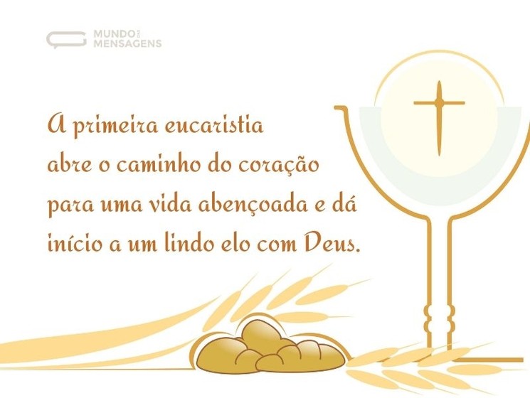 texto para cartão de primeira comunhão