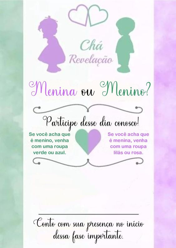 carta para chá revelação
