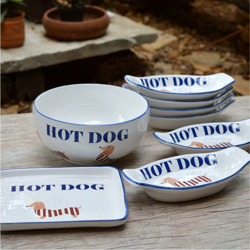 mesa posta cachorro quente temática