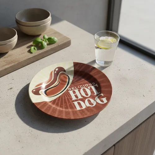 mesa posta cachorro quente estilo americano