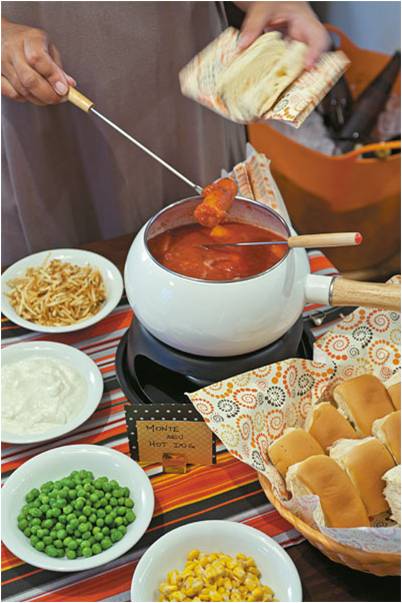 mesa posta cachorro quente minimalista