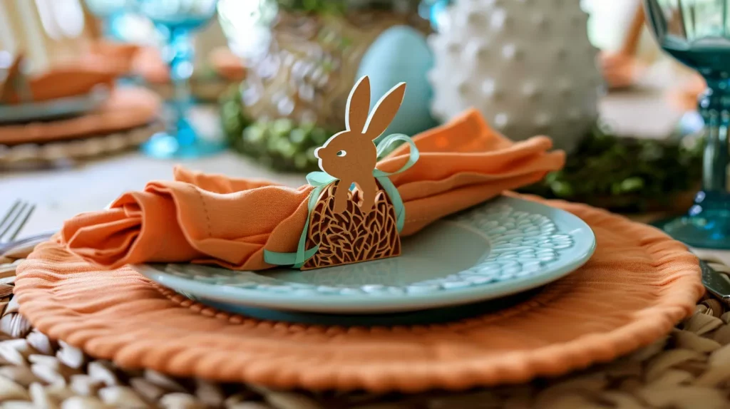 mesa posta de páscoa elegante