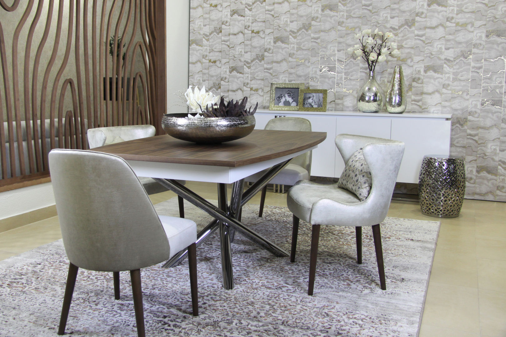 mesa de jantar 120cm redonda para 4 lugares