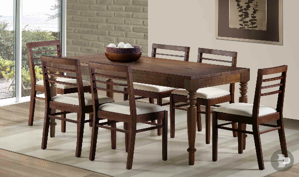 mesa de jantar com design orgânico para sala moderna