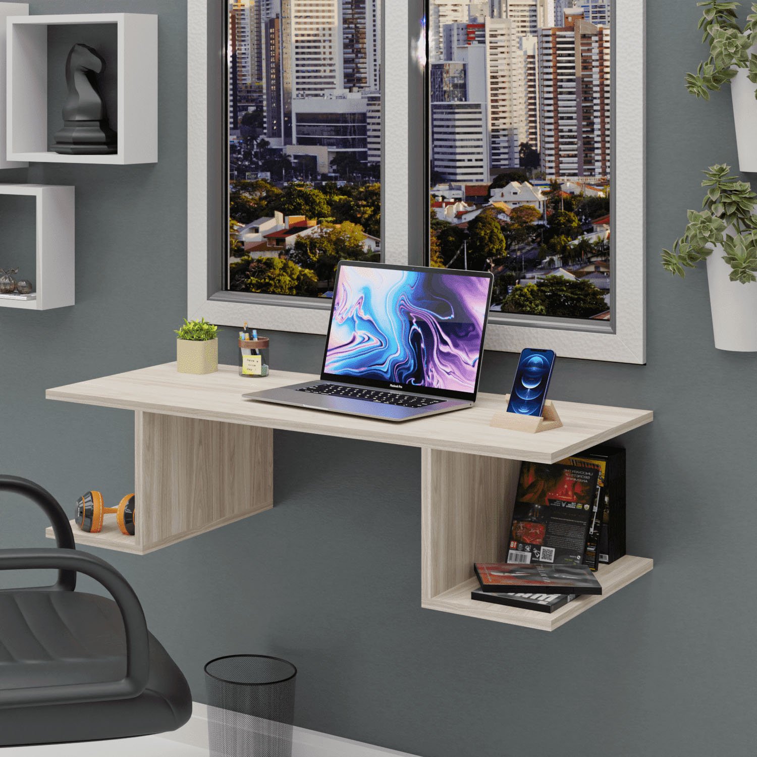 10 ideias de mesa suspensa para escritório pequeno