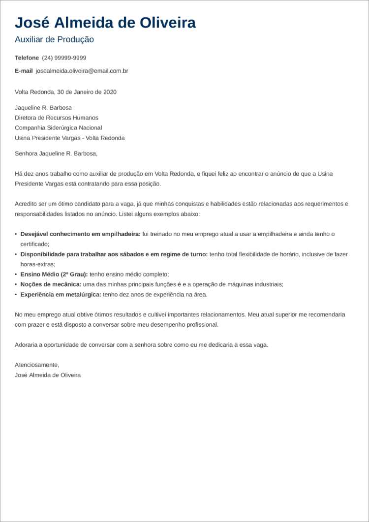 modelos de carta de recomendação profissional