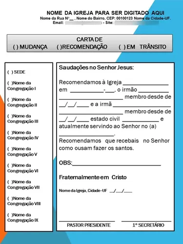 carta de recomendação para mestrado